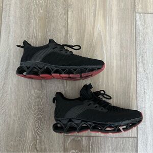 Black athletic sneakers